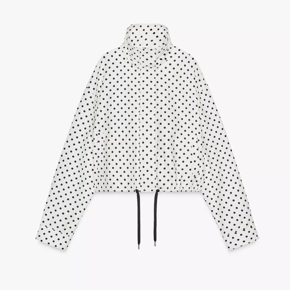 NWT Zara Polka Dot Bomber Jacket - Picture 3 of 5